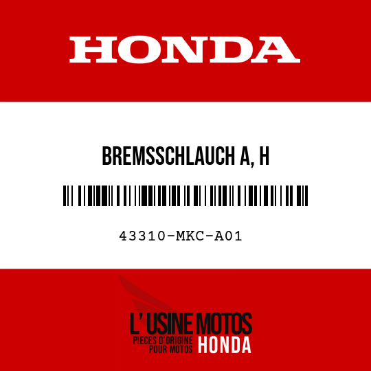 image de 43310-MKC-A01 BREMSSCHLAUCH A, H