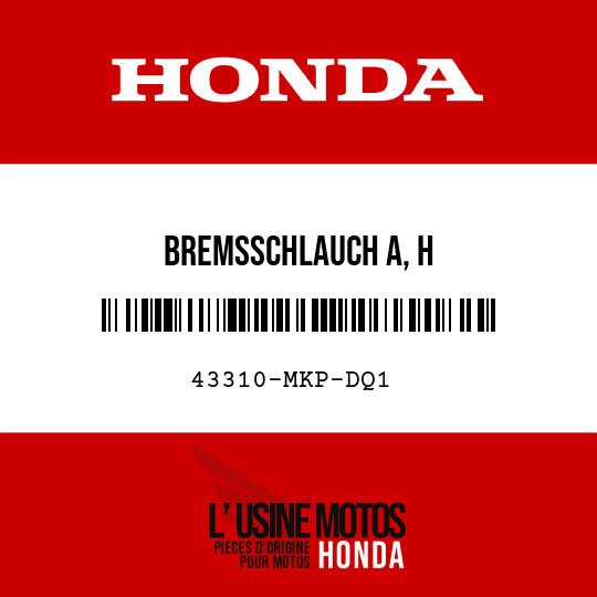 image de 43310-MKP-DQ1 BREMSSCHLAUCH A, H