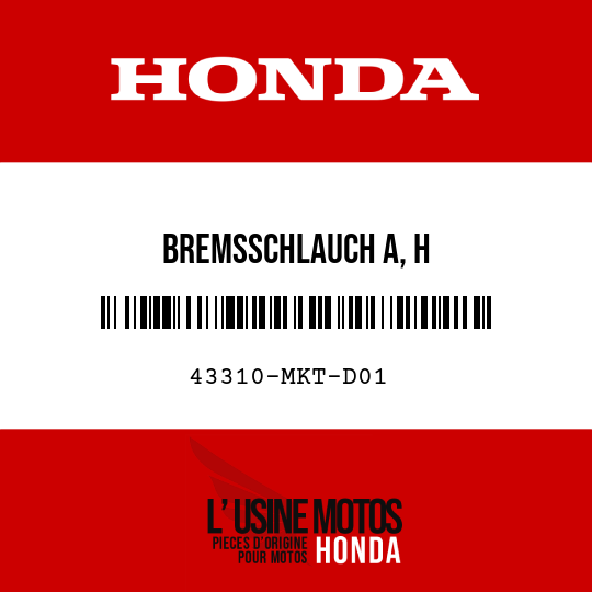 image de 43310-MKT-D01 BREMSSCHLAUCH A, H