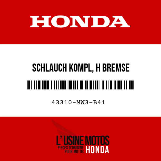 image de 43310-MW3-B41 SCHLAUCH KOMPL, H BREMSE