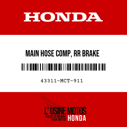 image de 43311-MCT-911 MAIN HOSE COMP, RR BRAKE