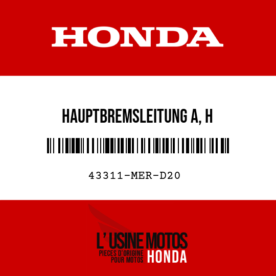 image de 43311-MER-D20 HAUPTBREMSLEITUNG A, H