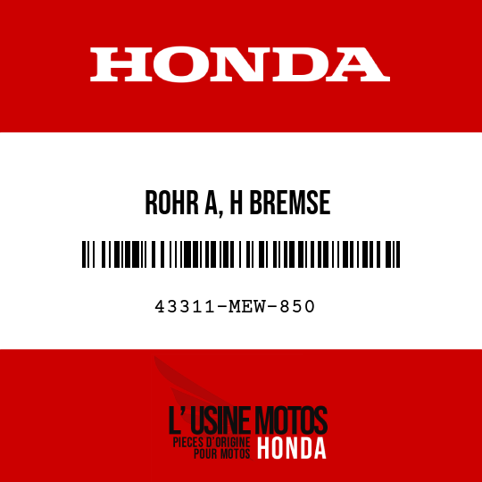 image de 43311-MEW-850 ROHR A, H BREMSE