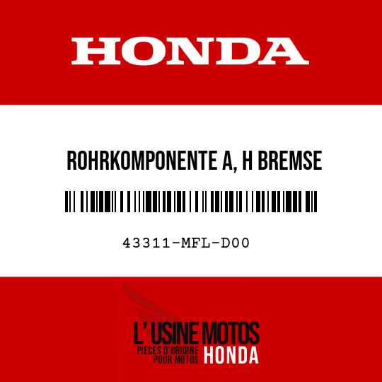 image de 43311-MFL-D00 ROHRKOMPONENTE A, H BREMSE