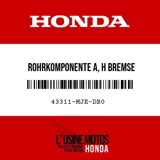 image de 43311-MJE-DB0 ROHRKOMPONENTE A, H BREMSE