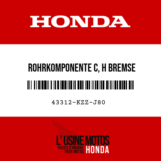 image de 43312-KZZ-J80 ROHRKOMPONENTE C, H BREMSE