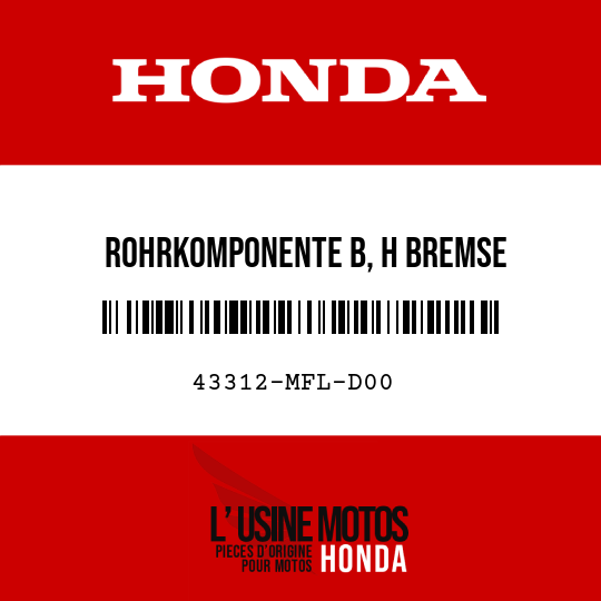 image de 43312-MFL-D00 ROHRKOMPONENTE B, H BREMSE