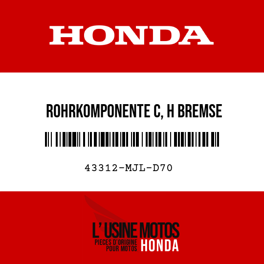 image de 43312-MJL-D70 ROHRKOMPONENTE C, H BREMSE