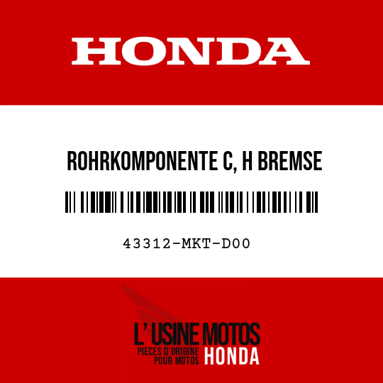 image de 43312-MKT-D00 ROHRKOMPONENTE C, H BREMSE