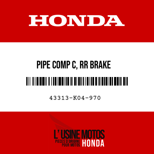 image de 43313-K04-970 PIPE COMP C, RR BRAKE