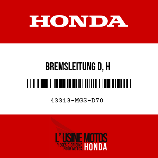 image de 43313-MGS-D70 BREMSLEITUNG D, H