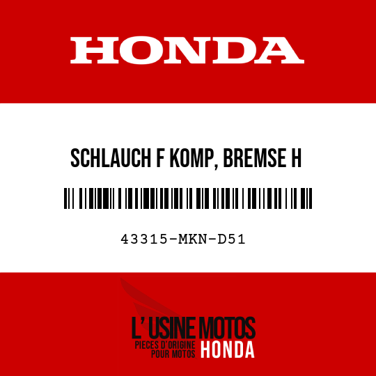 image de 43315-MKN-D51 SCHLAUCH F KOMP, BREMSE H