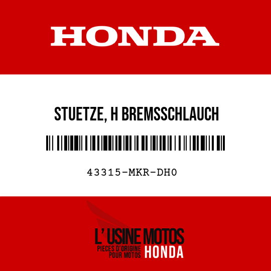 image de 43315-MKR-DH0 STUETZE, H BREMSSCHLAUCH