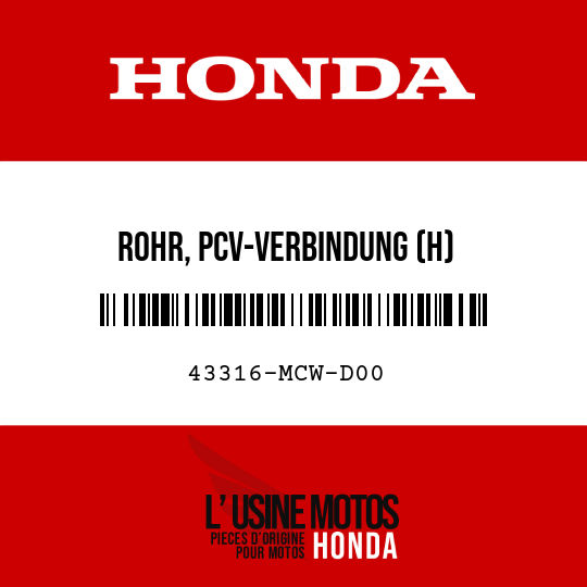image de 43316-MCW-D00 ROHR, PCV-VERBINDUNG (H)