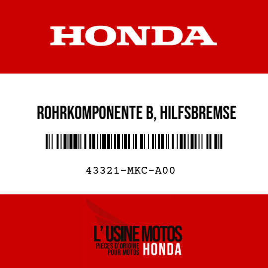 image de 43321-MKC-A00 ROHRKOMPONENTE B, HILFSBREMSE