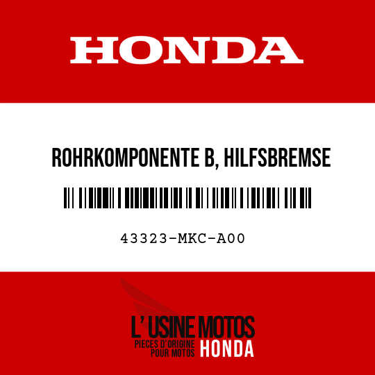 image de 43323-MKC-A00 ROHRKOMPONENTE B, HILFSBREMSE