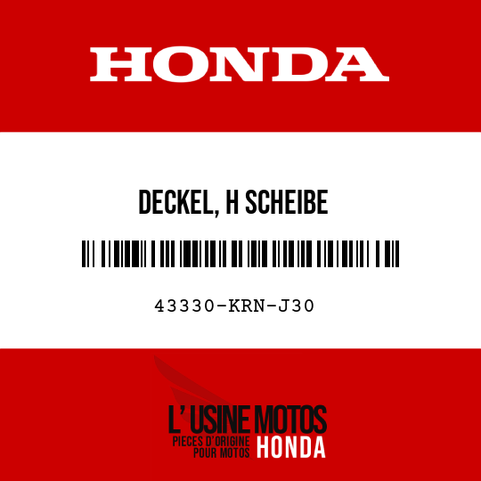image de 43330-KRN-J30 DECKEL, H SCHEIBE