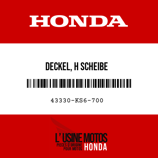 image de 43330-KS6-700 DECKEL, H SCHEIBE