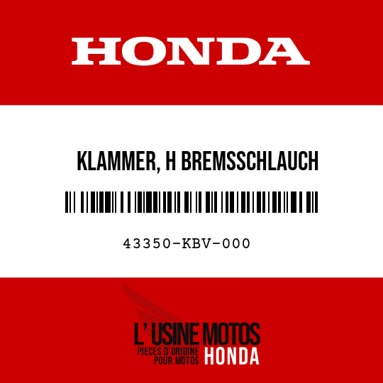 image de 43350-KBV-000 KLAMMER, H BREMSSCHLAUCH