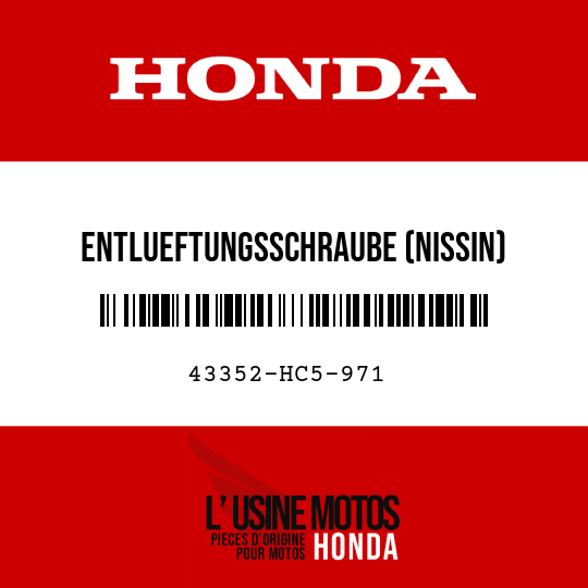 image de 43352-HC5-971 ENTLUEFTUNGSSCHRAUBE (NISSIN)
