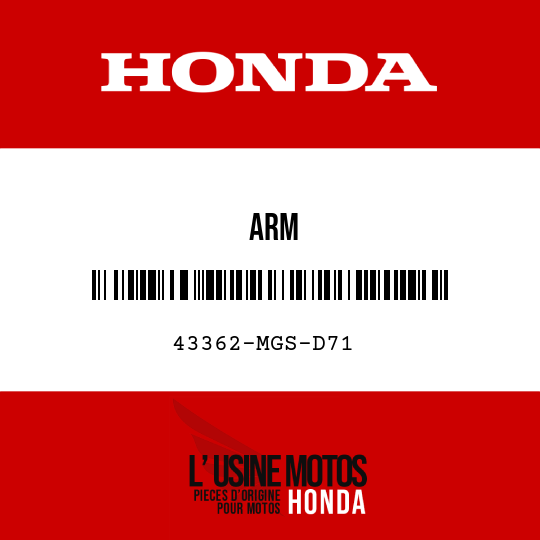 image de 43362-MGS-D71 ARM