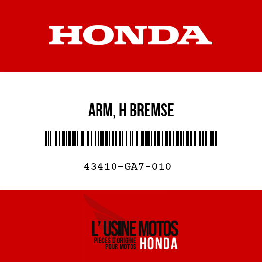 image de 43410-GA7-010 ARM, H BREMSE