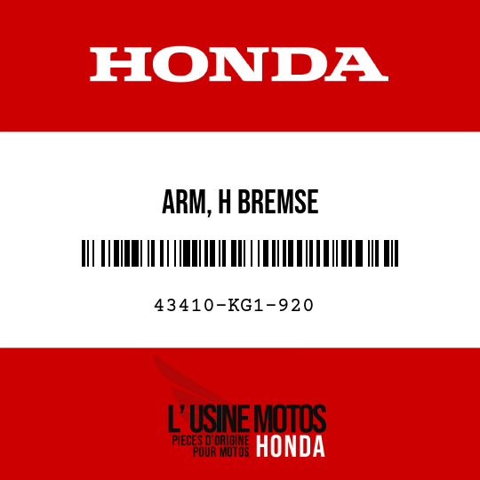 image de 43410-KG1-920 ARM, H BREMSE