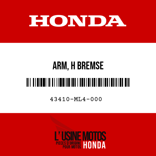 image de 43410-ML4-000 ARM, H BREMSE