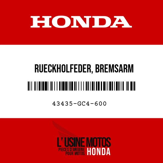 image de 43435-GC4-600 RUECKHOLFEDER, BREMSARM