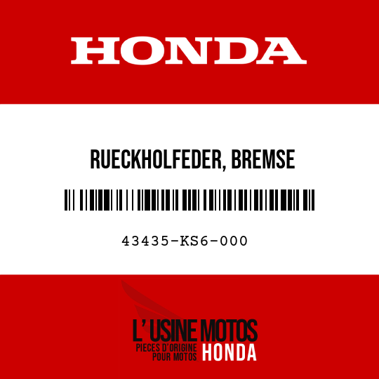 image de 43435-KS6-000 RUECKHOLFEDER, BREMSE