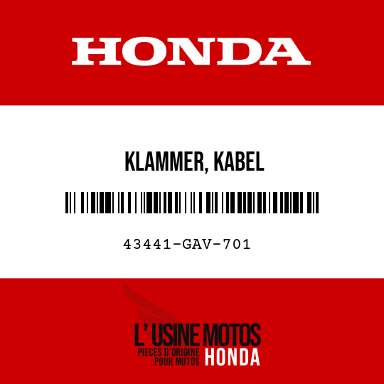 image de 43441-GAV-701 KLAMMER, KABEL