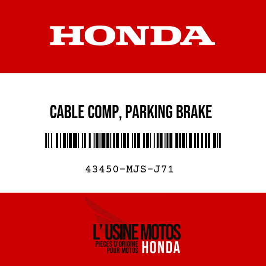 image de 43450-MJS-J71 CABLE COMP, PARKING BRAKE
