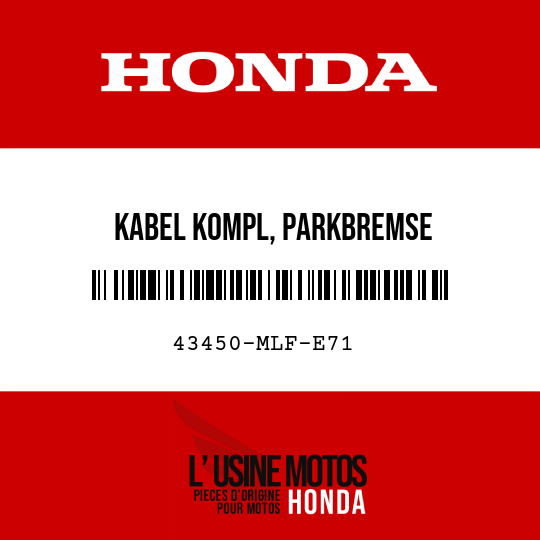 image de 43450-MLF-E71 KABEL KOMPL, PARKBREMSE