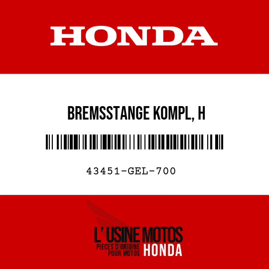 image de 43451-GEL-700 BREMSSTANGE KOMPL, H