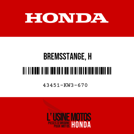 image de 43451-KW3-670 BREMSSTANGE, H