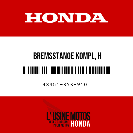 image de 43451-KYK-910 BREMSSTANGE KOMPL, H