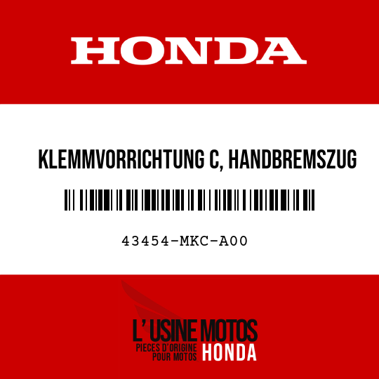 image de 43454-MKC-A00 KLEMMVORRICHTUNG C, HANDBREMSZUG