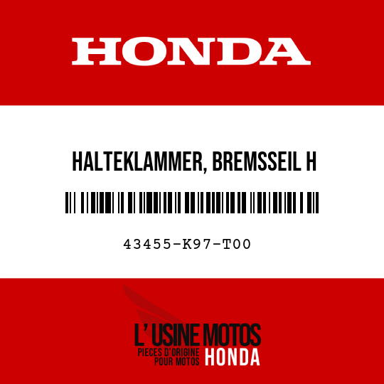 image de 43455-K97-T00 HALTEKLAMMER, BREMSSEIL H