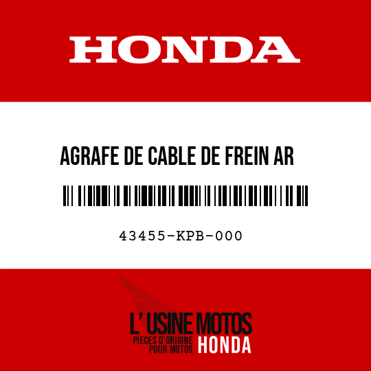 image de 43455-KPB-000 AGRAFE DE CABLE DE FREIN AR
