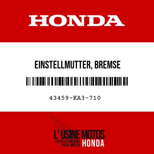 image de 43459-KA3-710 EINSTELLMUTTER, BREMSE