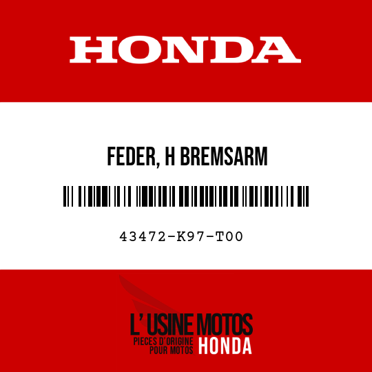 image de 43472-K97-T00 FEDER, H BREMSARM