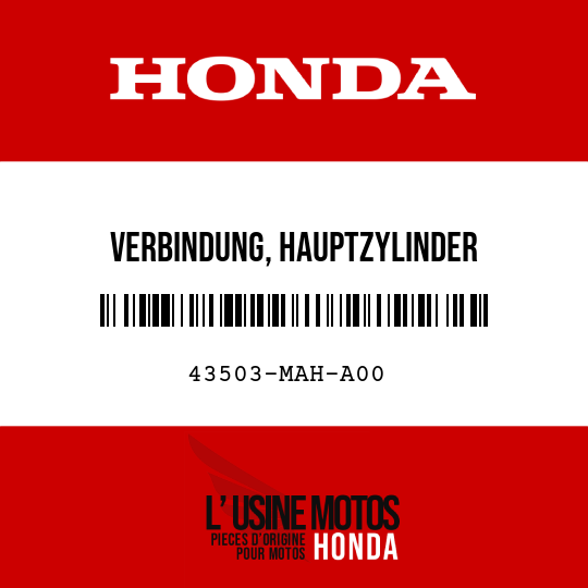 image de 43503-MAH-A00 VERBINDUNG, HAUPTZYLINDER