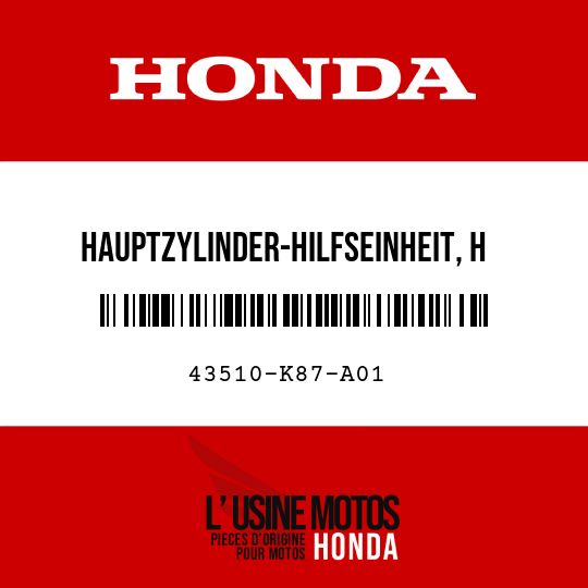 image de 43510-K87-A01 HAUPTZYLINDER-HILFSEINHEIT, H (NISSIN)