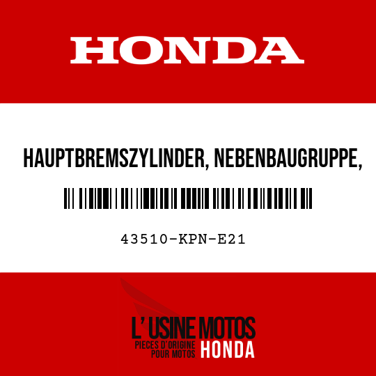 image de 43510-KPN-E21 HAUPTBREMSZYLINDER, NEBENBAUGRUPPE, H (NISSIN)