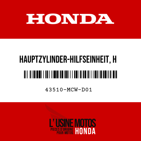 image de 43510-MCW-D01 HAUPTZYLINDER-HILFSEINHEIT, H