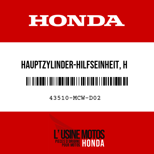 image de 43510-MCW-D02 HAUPTZYLINDER-HILFSEINHEIT, H
