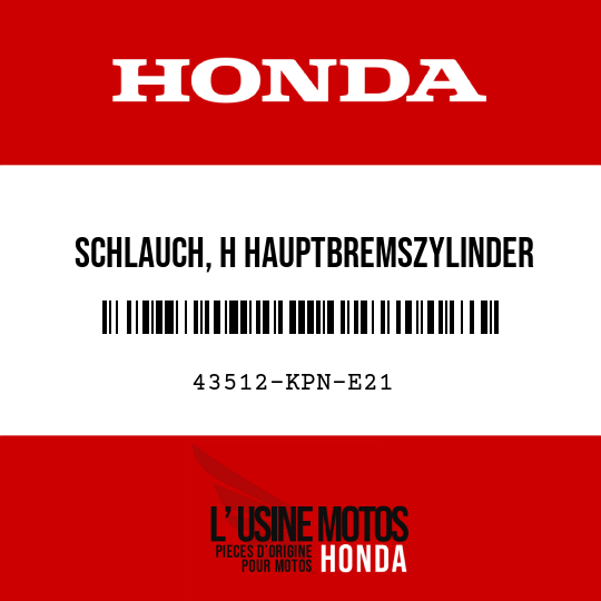 image de 43512-KPN-E21 SCHLAUCH, H HAUPTBREMSZYLINDER (NISSIN)