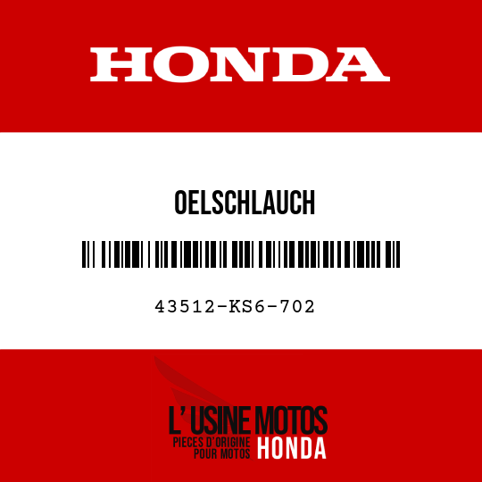 image de 43512-KS6-702 OELSCHLAUCH