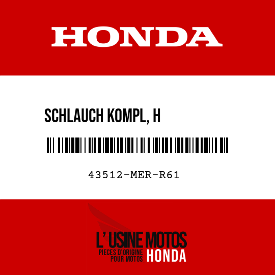 image de 43512-MER-R61 SCHLAUCH KOMPL, H           RREMSHAUPTZYLINDER