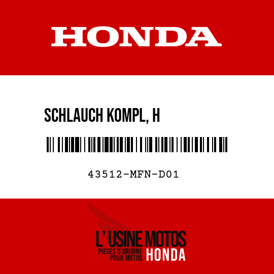 image de 43512-MFN-D01 SCHLAUCH KOMPL, H           RREMSHAUPTZYLINDER